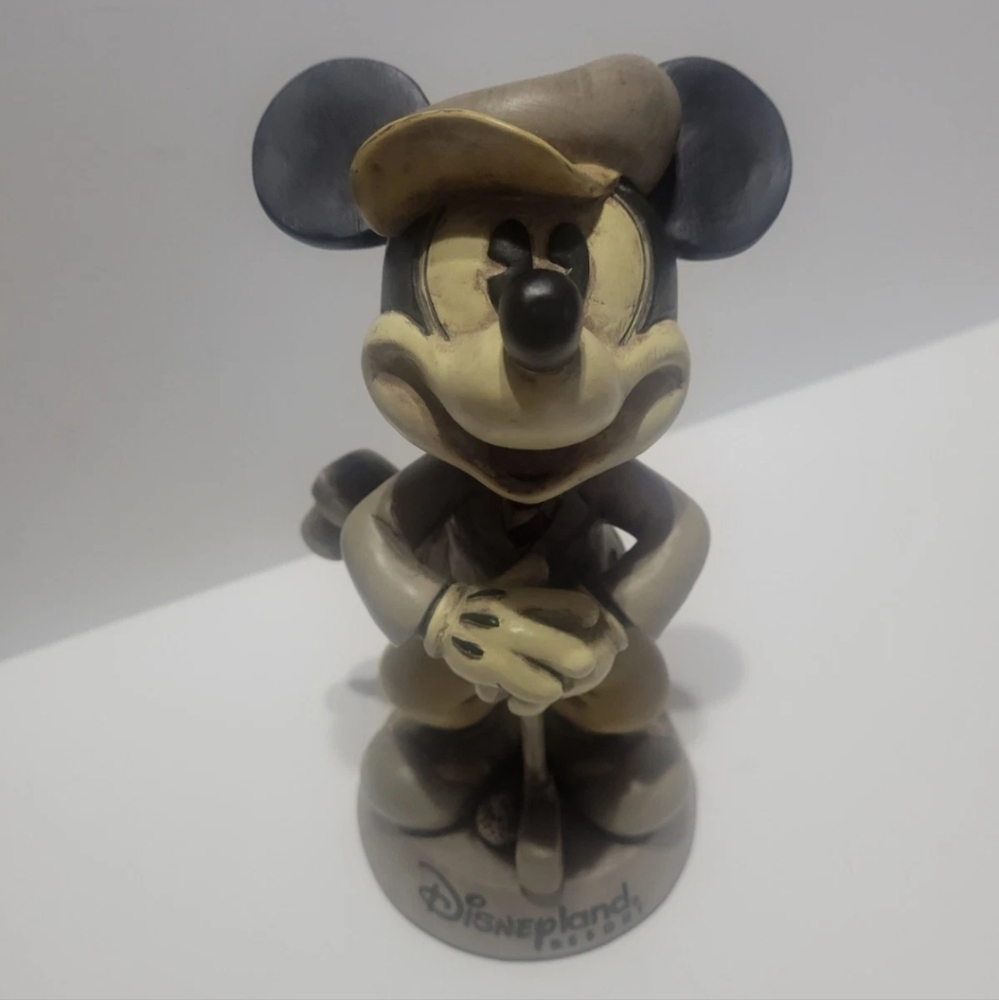 Disneyland Resort Mickey Mouse Golfing Bobblehead Large Figurine 8.5" Vintage